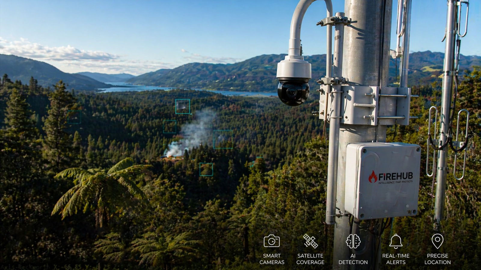 Field operations and aerial view integrated with FIREHUB for wildfire risk management
