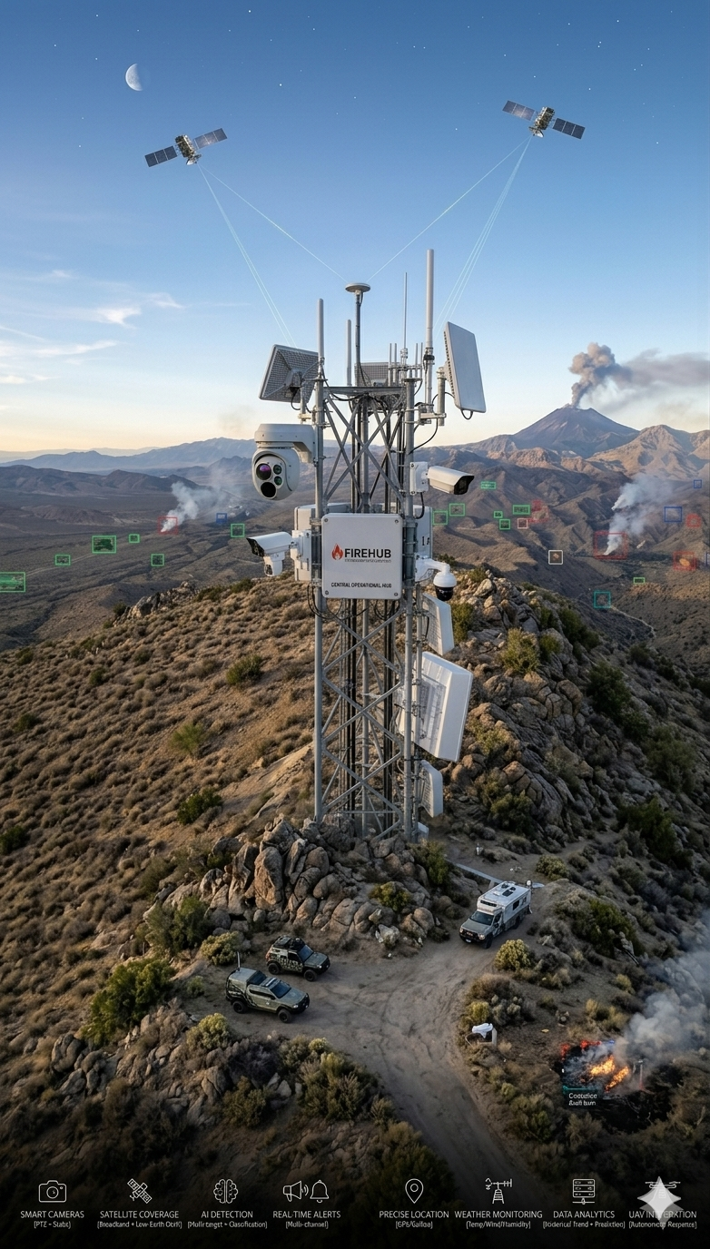 Early AI detection at farm level — smart cameras and smoke signatures